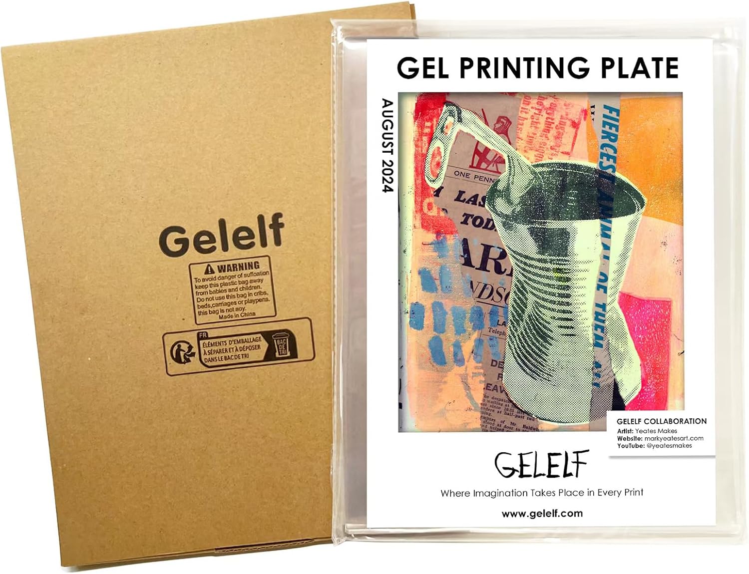 GELELF A4 (8" x 10") Gel Printing Plate