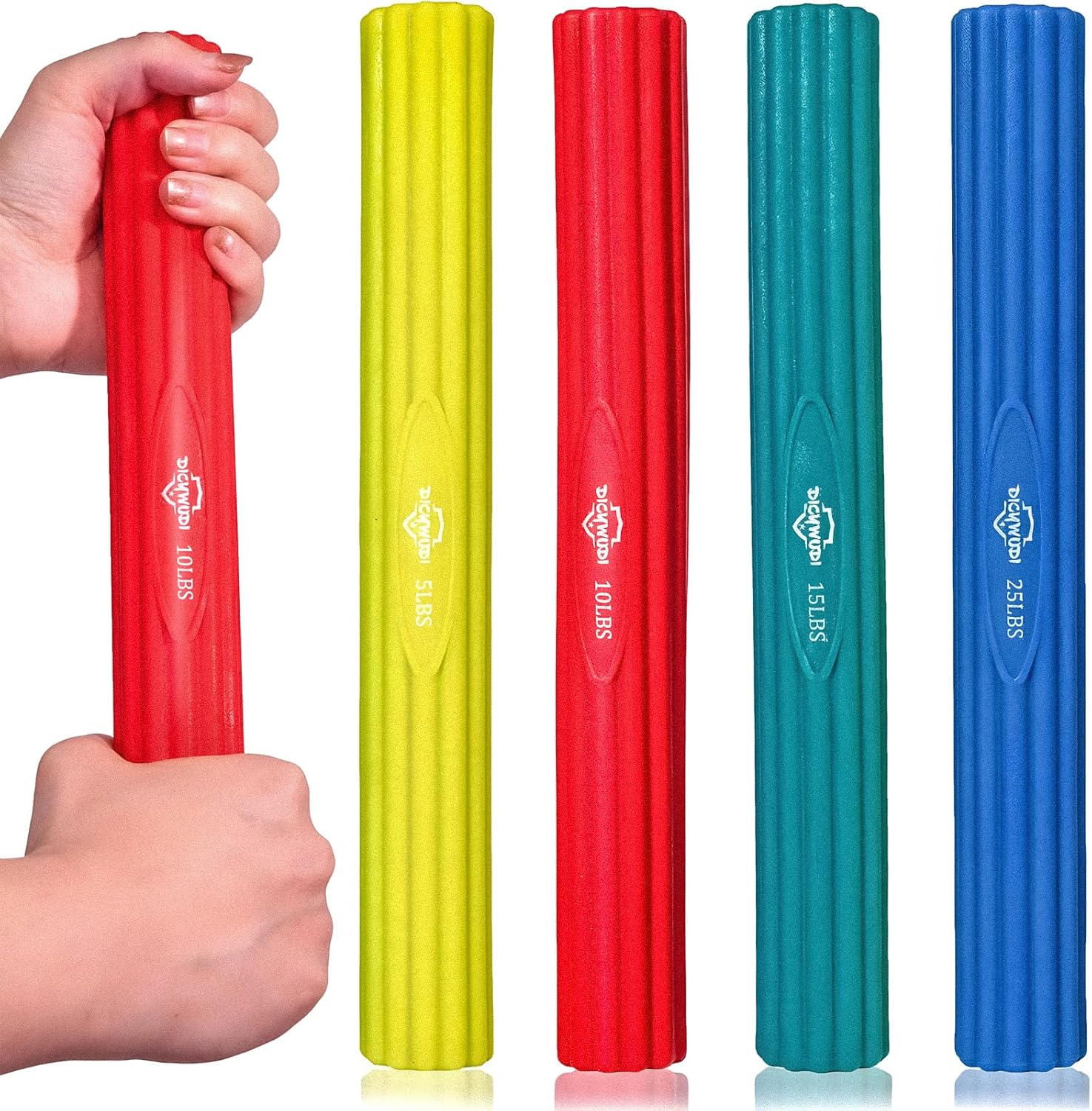 DICYWUDI Flex Therapy Bar and Grip Strength Trainers Set, Physical Therapy & Resistance Bar