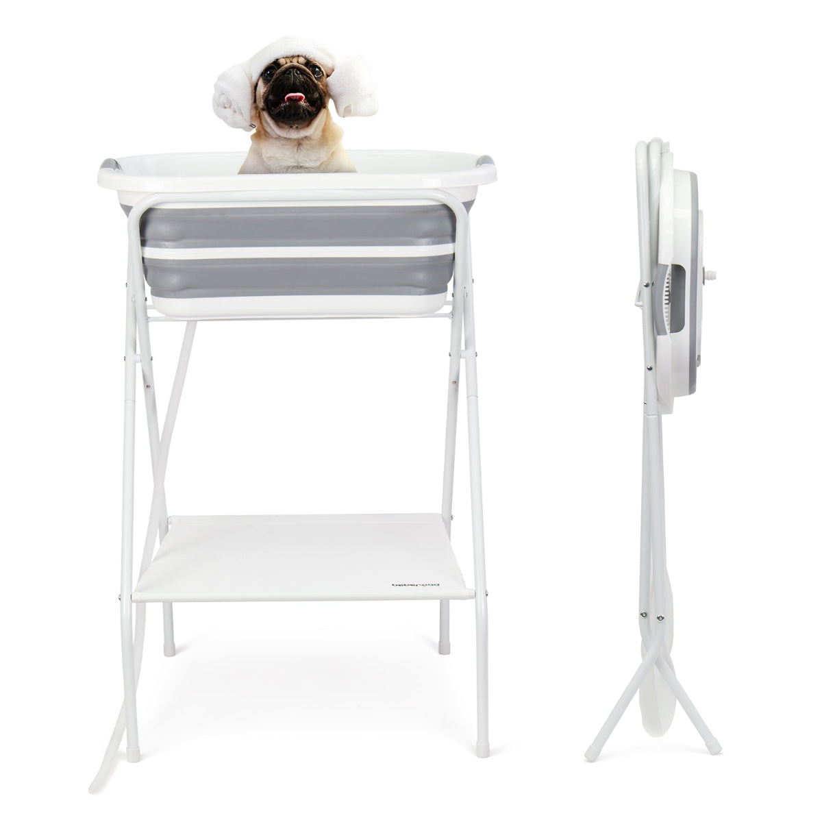 BEBEROAD PETS B1 2-in-1 Dog Bath Tub and Washing Station for Small Dogs