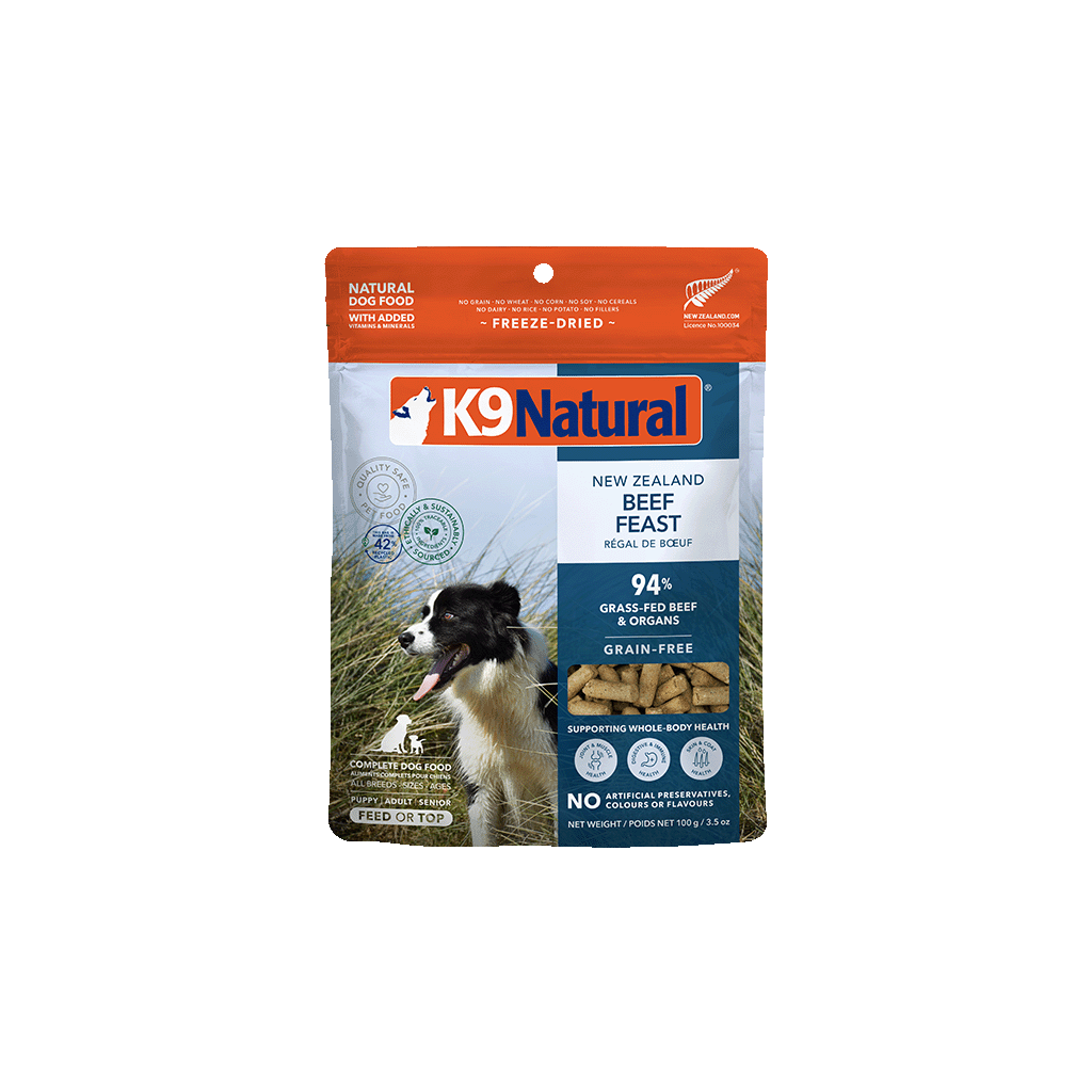 K9 Natural Beef Feast Freeze-Dried Dog Food (3.5 oz)