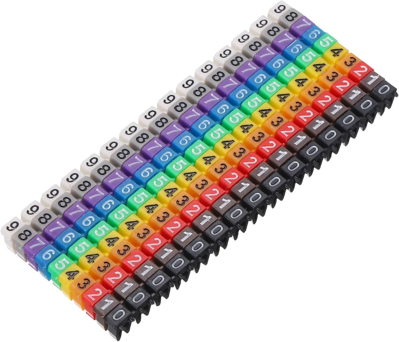 MECCANIXITY 150Pcs Wire Label, 0-9 Digital Cable Labels Multicolor