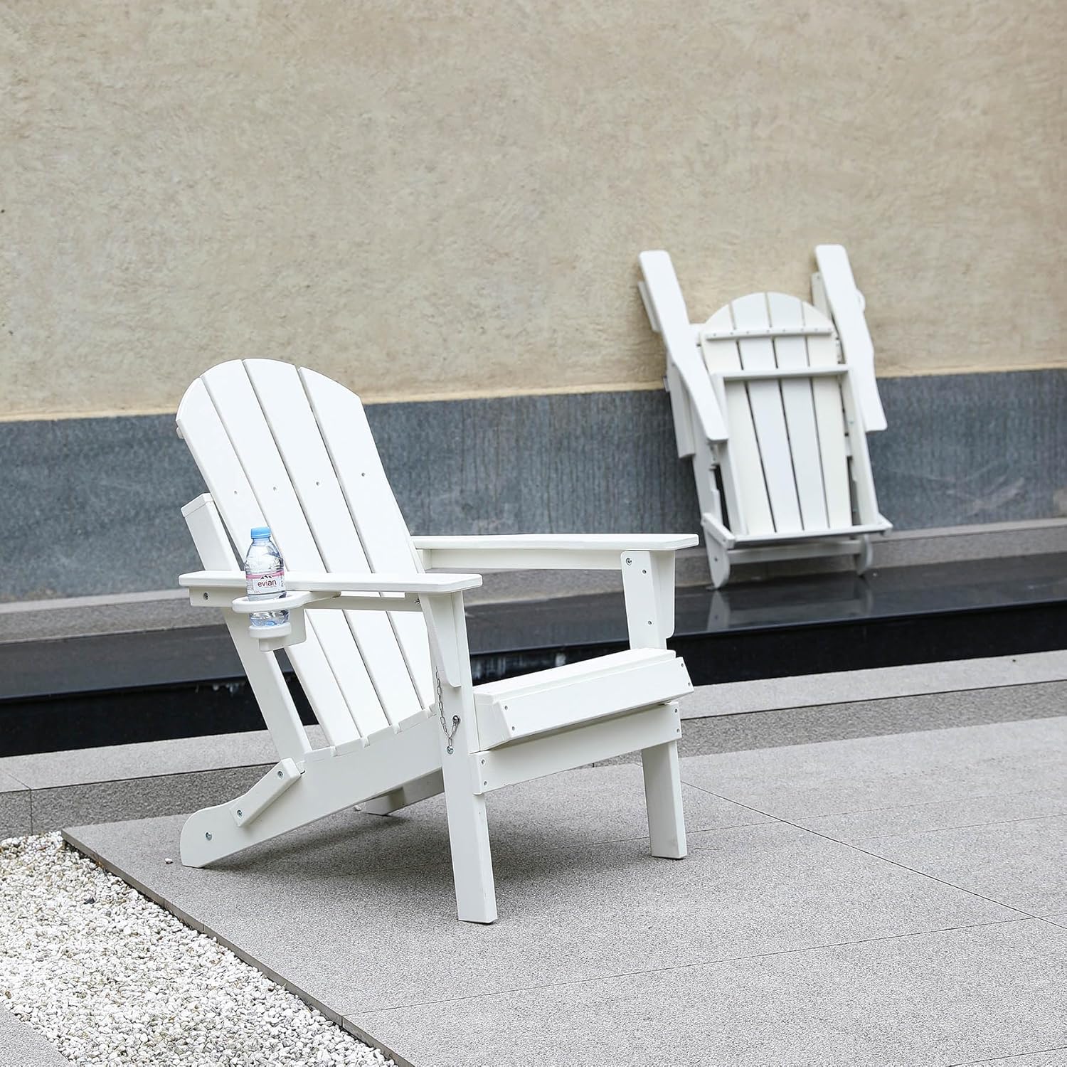 HIROHRTV Folding Adirondack Chair with Cup Holder