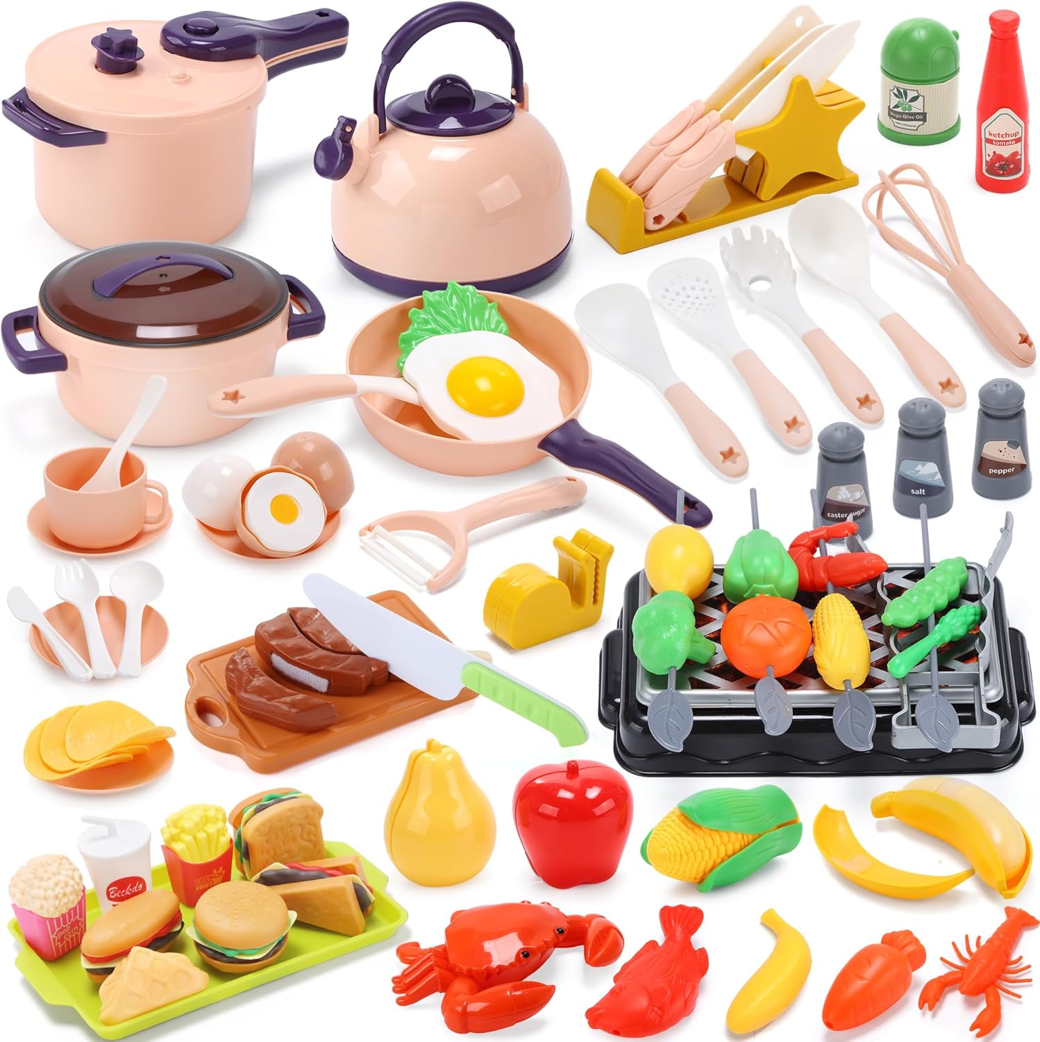 CUTE STONE Play Kitchen Accessories
