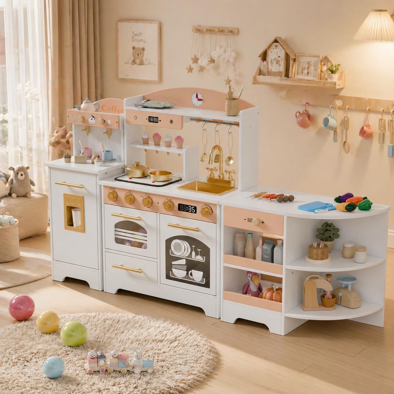 Generic Kids Wooden Play Kitchen Set