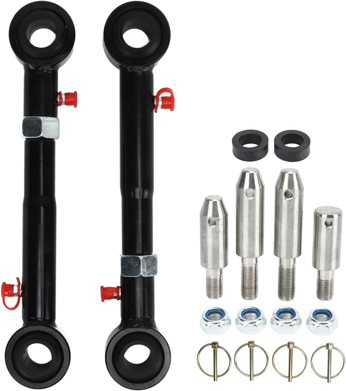 Oumefar Sway Bar Link Kit, Front Sway Bar Quicker Disconnect System Reduce Vibration Stainless Steel Improved Off Road Performance Adjustable for Wrangler JK JKS