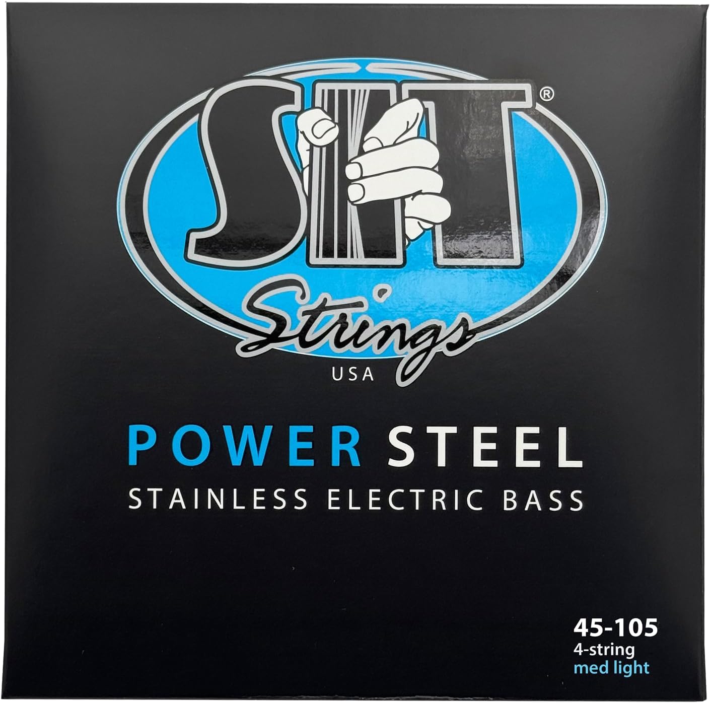 Power Steel Stainless Steel Bass Guitar Strings 4-String Medium-Light 45-105 (SR45105L)