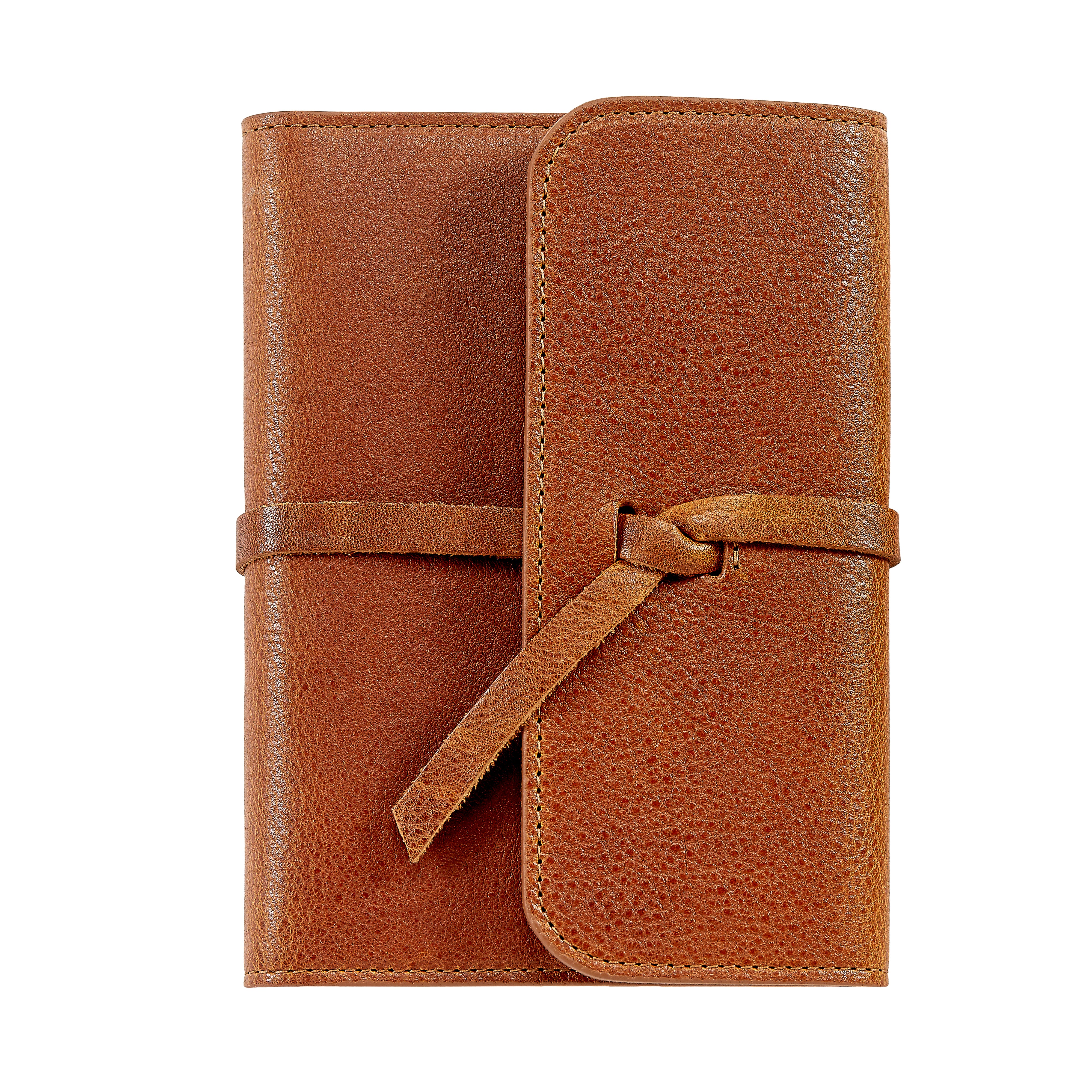 7" Leather Wrapped Refillable Journal – Cognac Harness