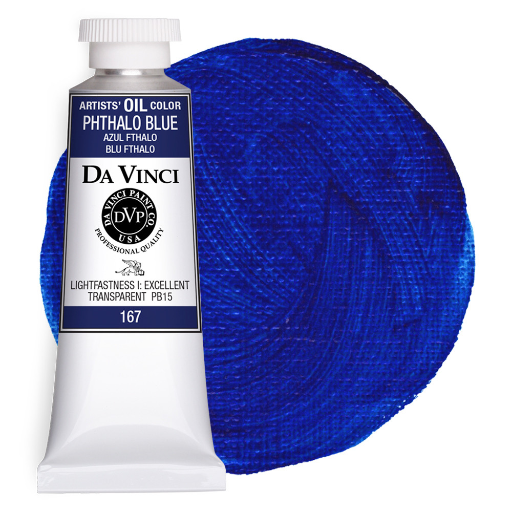 Da Vinci Professional Artist Oil Paint, Phthalo Blue, 37mL