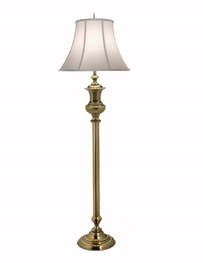 Traditional Burnished Brass Floor Lamp, 65-Inch
