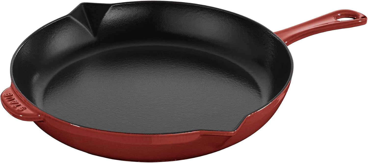 STAUB Cast Iron 12-inch Fry Pan - Cherry