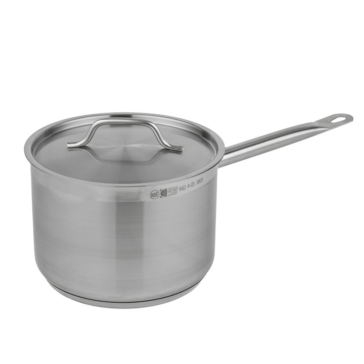 Vollrath 3803 Optio 4 Qt. Stainless Steel Sauce Pan with Cover