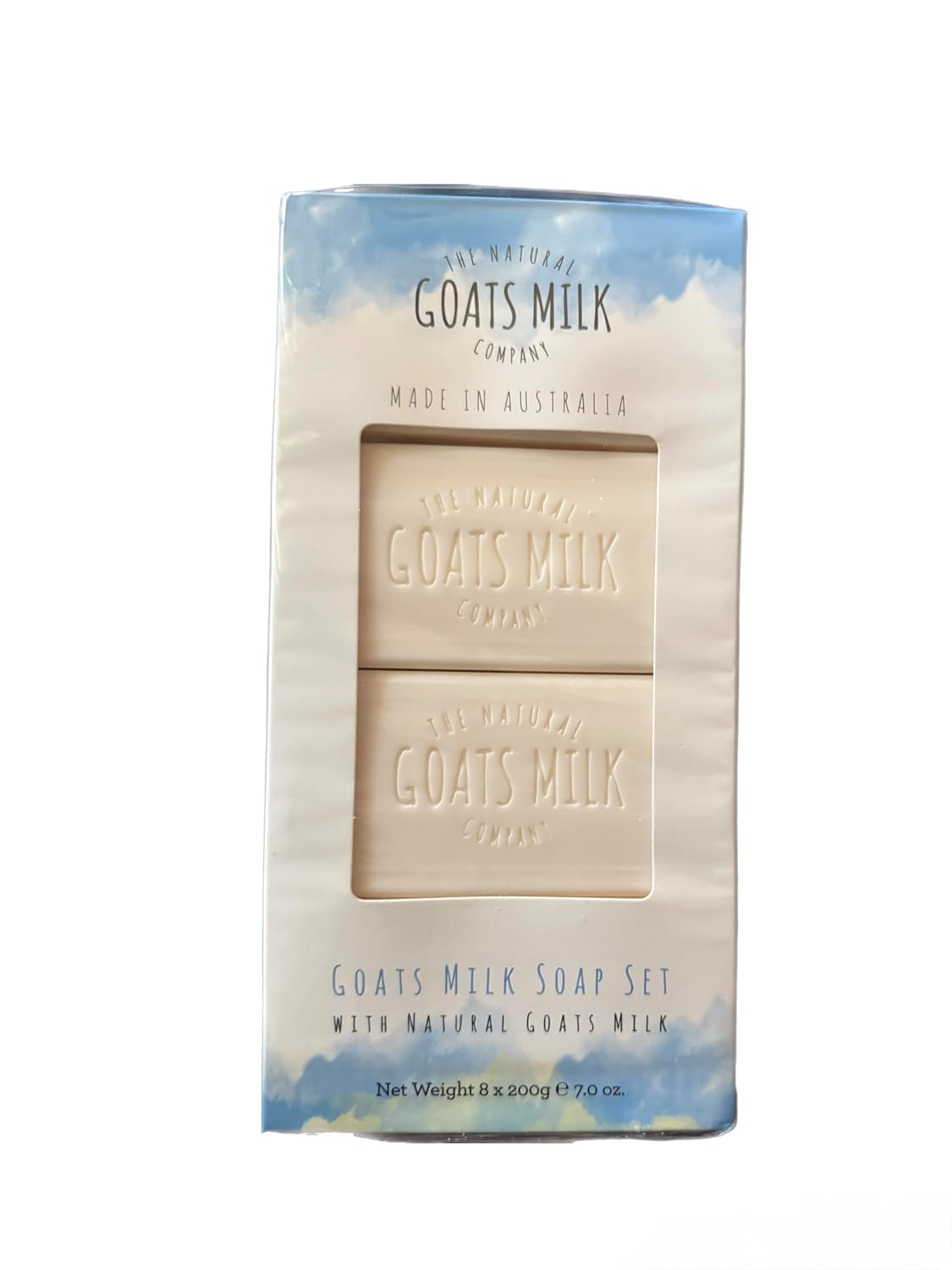 The Natural Goats Milk Company Goats Milk Soap Set, All Natural, Made in Australia, 8 x 200g, 7.0 oz