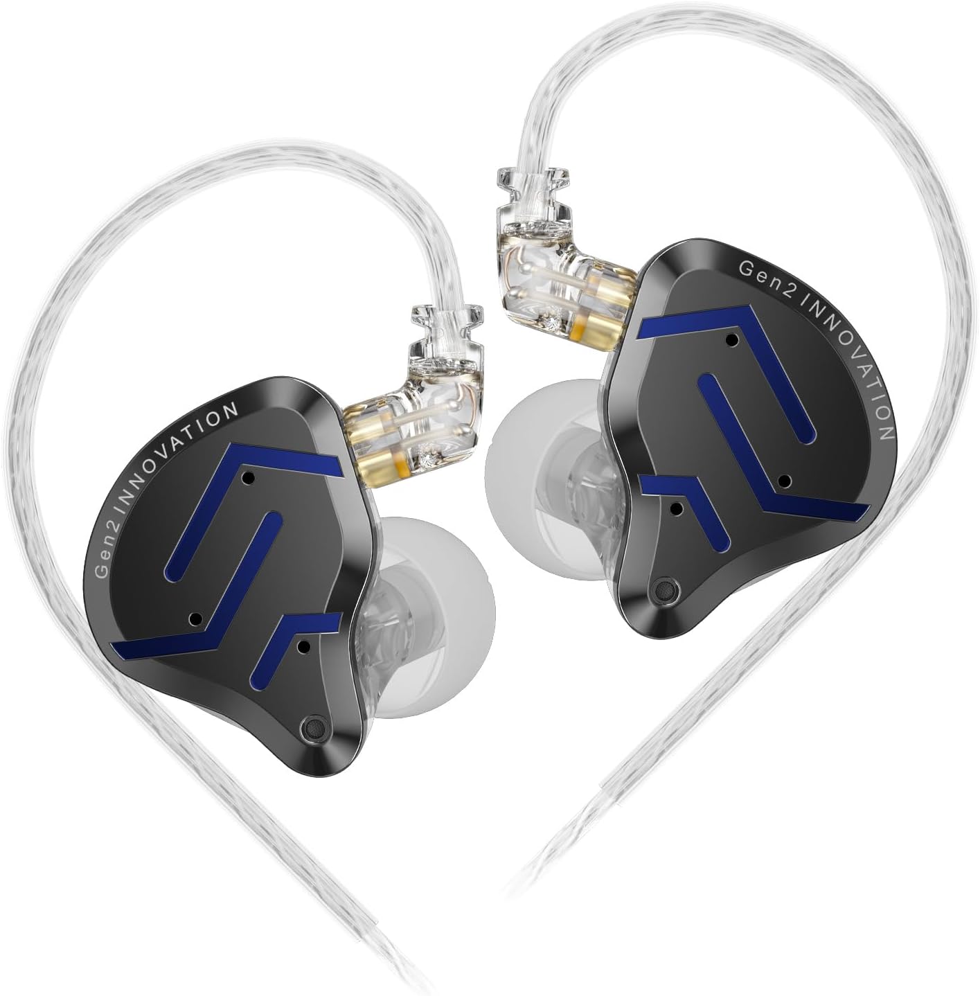 KZ ZSN PRO 2 in-Ear HiFi Earphones, Dual Driver 1BA+1DD Hybrid Drivers IEM Bass Stereo Sound Earbuds in-Ear Comfortable Noise Isolation Headphone with Detachable 2Pin Cable (CLA, Blue)