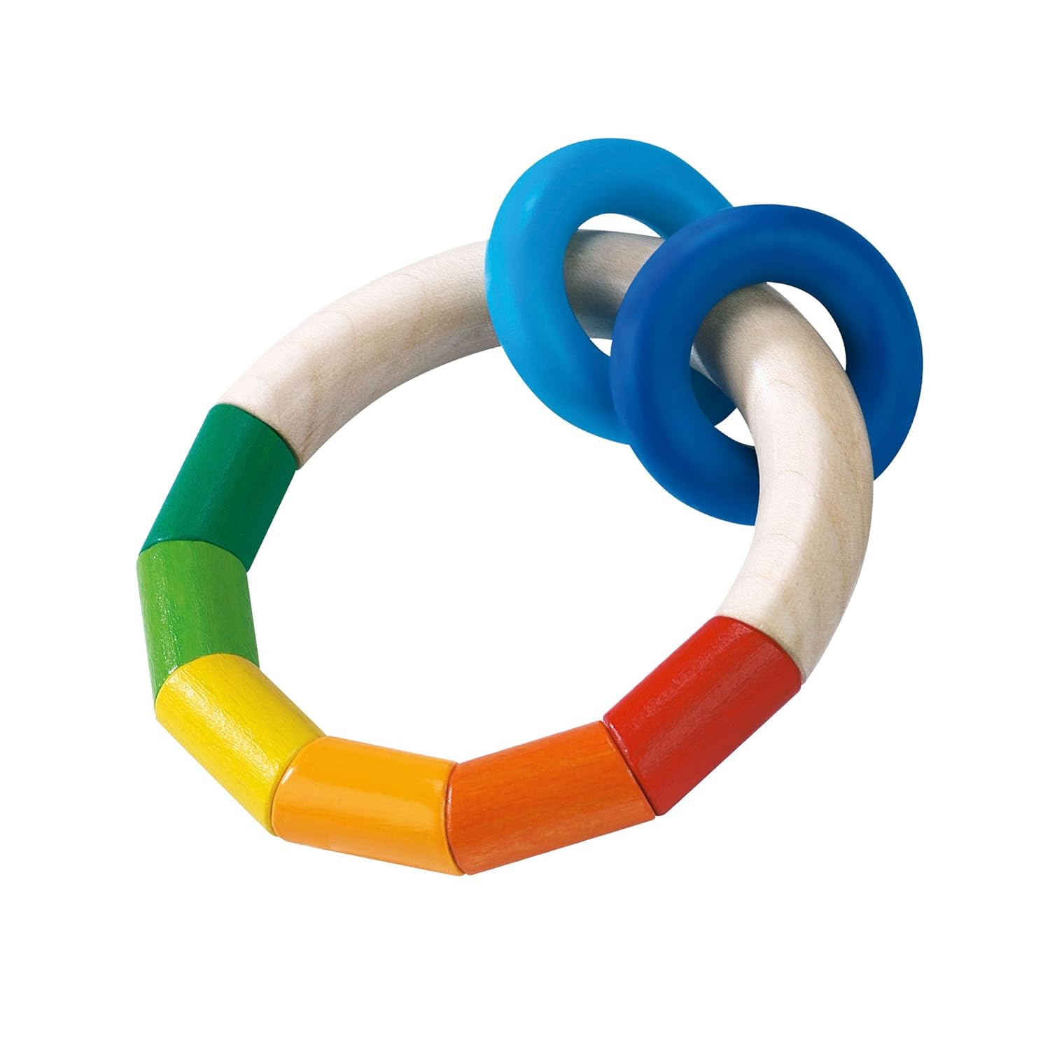 HABA Wooden Rainbow Teething Rattle Toy