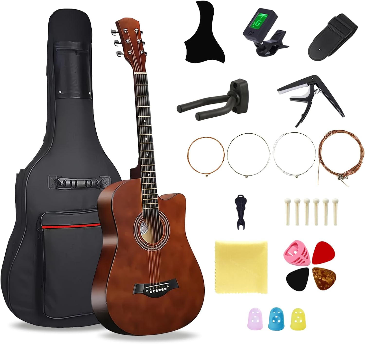 Generic 38-inch Travel Acoustic Guitar for Beginners