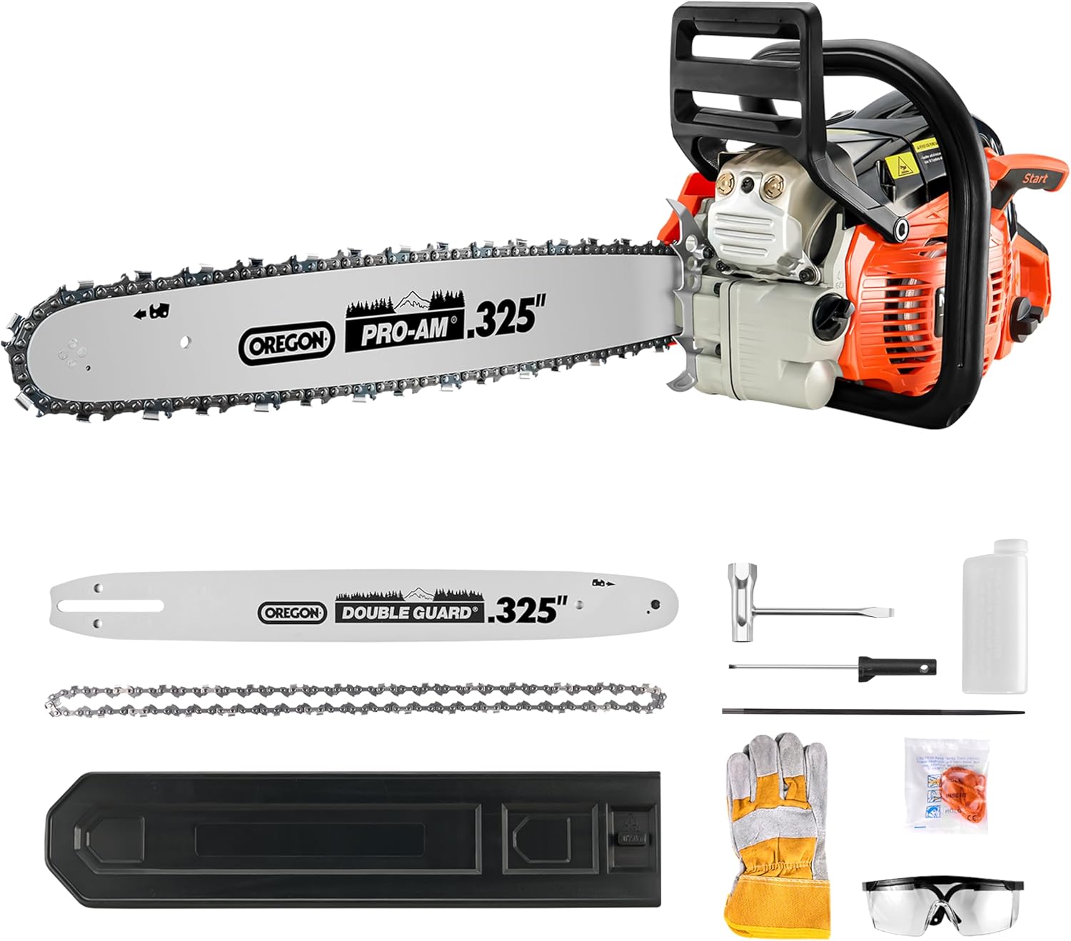 SAKITAM 55CC Gas Chainsaw Powered With 2-Cycle Engine 20 Inch