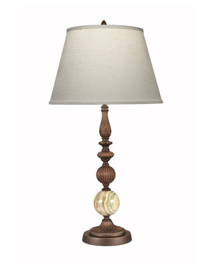 Traditional Oxidized Bronze Table Lamp, 30-Inch
