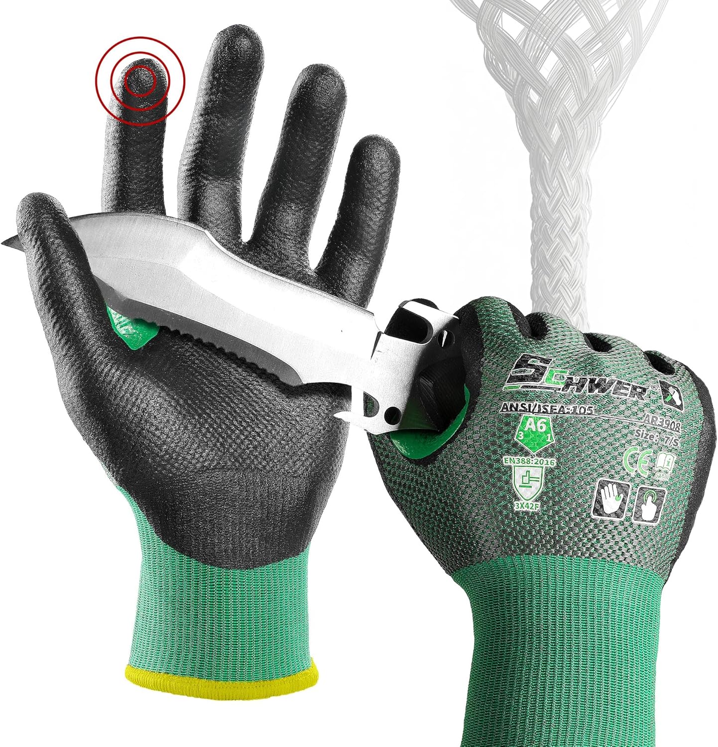 Schwer AIR-SKIN ANSI A6 Cut Resistant Gloves