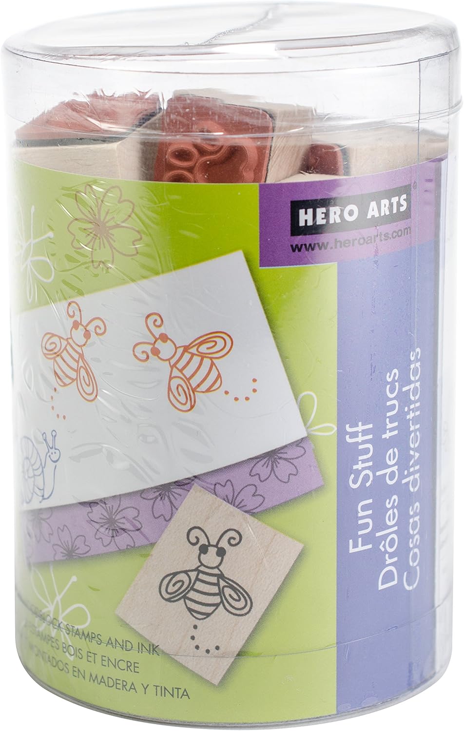 LL330 Fun Stuff Woodblock Ink 'n' Stamp Set