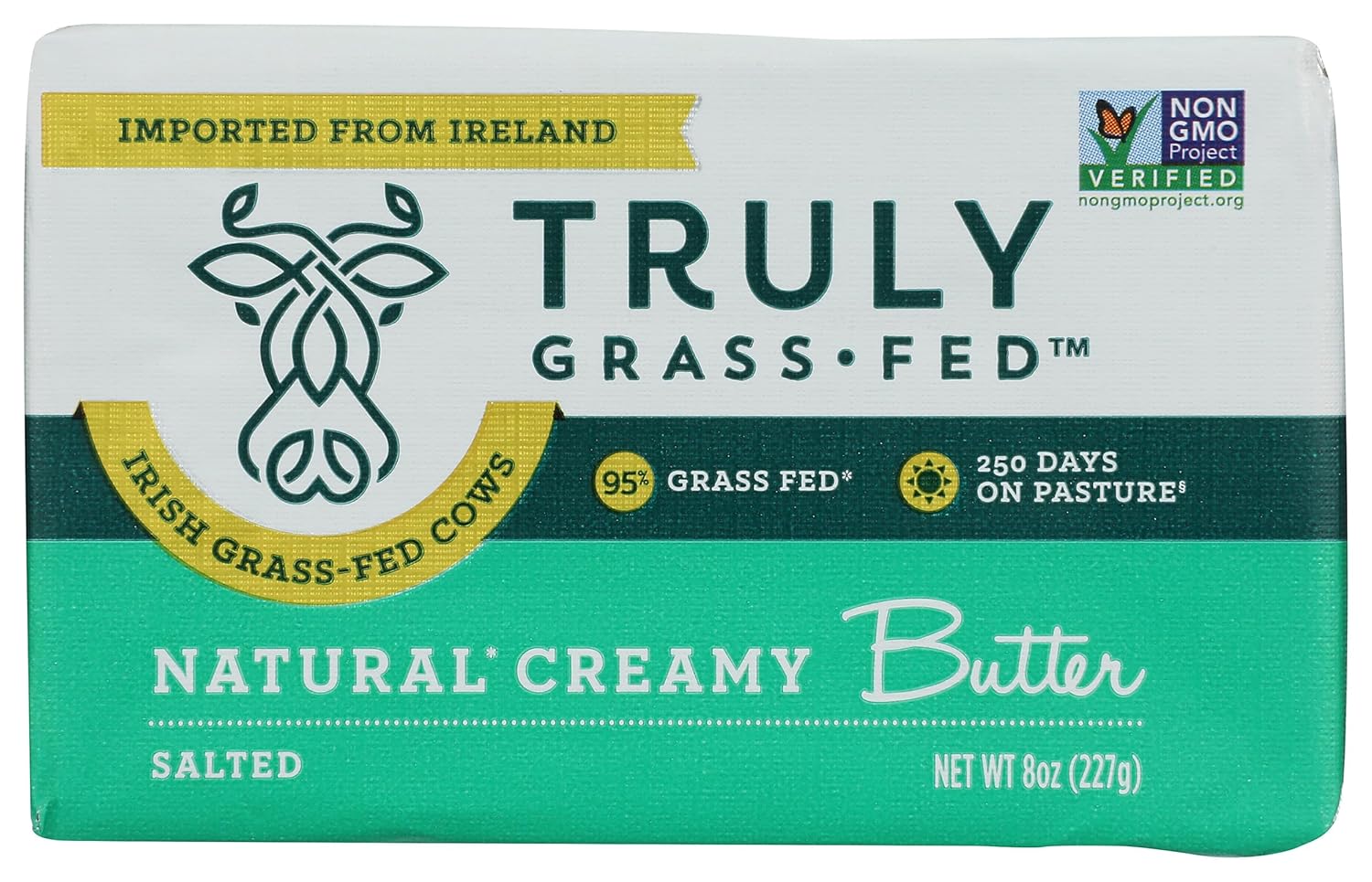 Truly Grass Fed Natural Creamy Salted Butter, 8 OZ