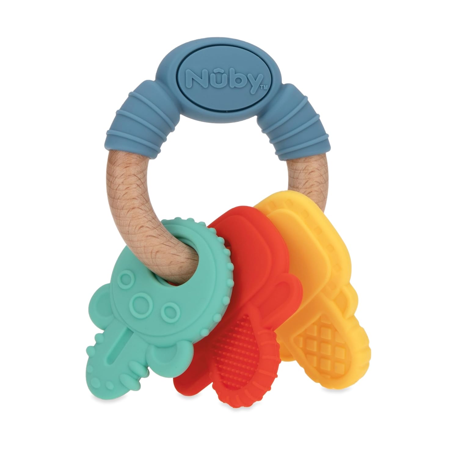 Nuby Natural Wood & Silicone Teether Keys