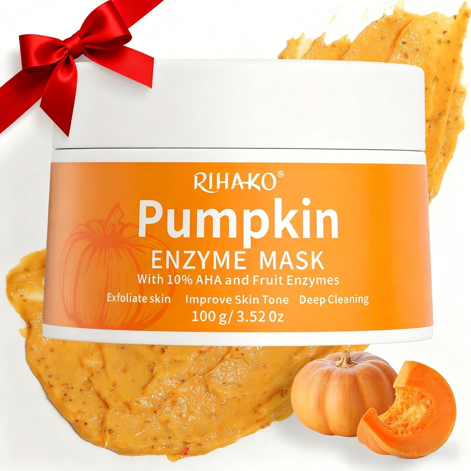 RIHAKO Pumpkin Enzyme Face Mask Skincare| Brightening Exfoliating Facial Mask
