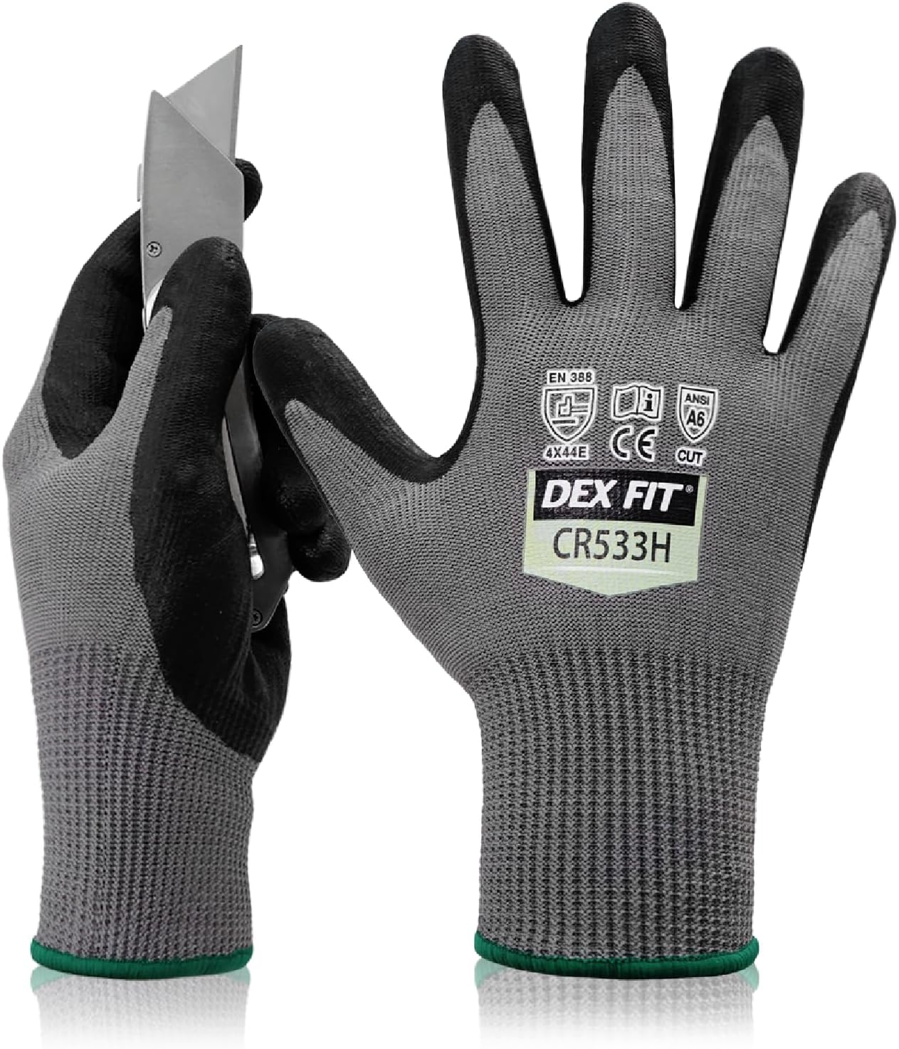 DEX FIT Level A6 Fiberglass Free Cut Resistant Gloves