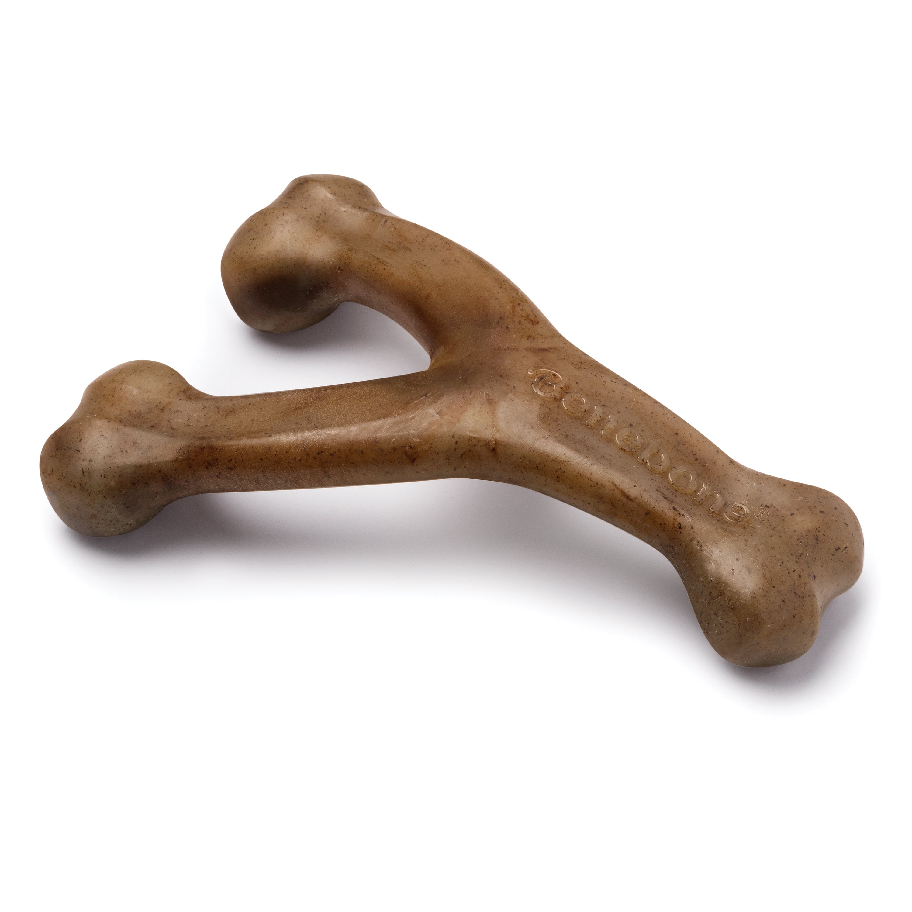 Benebone Wishbone Durable Dog Chew Toy, Real Bacon, Medium