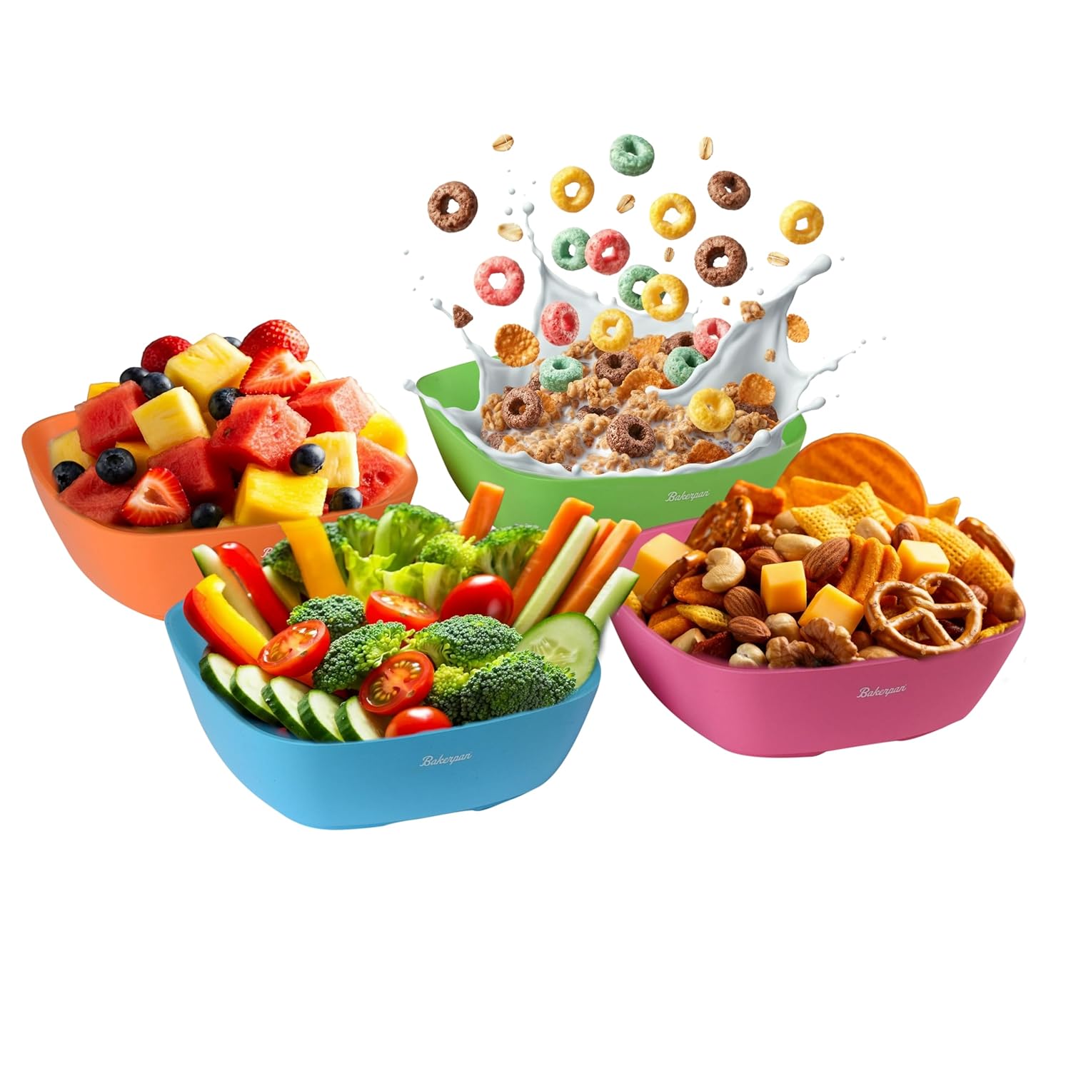 Bakerpan Silicone Bowls for Babies, Toddlers, Camping