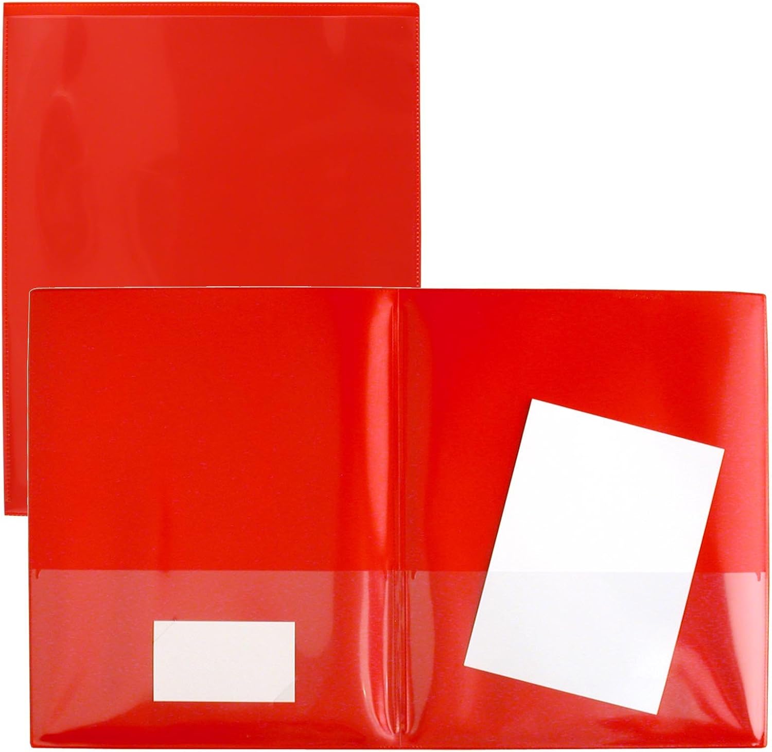 StoreSMART Red Plastic Archival Folders, 5-Pack