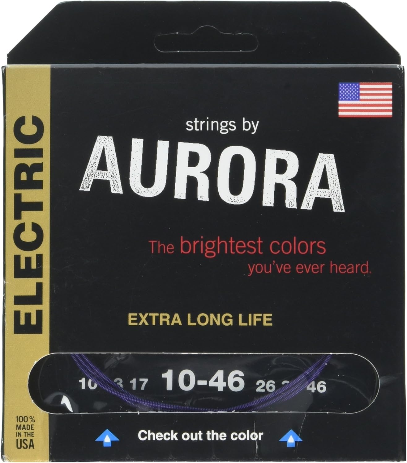Aurora Strings AURPP10-46 Premium Nickel Plated Electric Guitar Strings, Medium