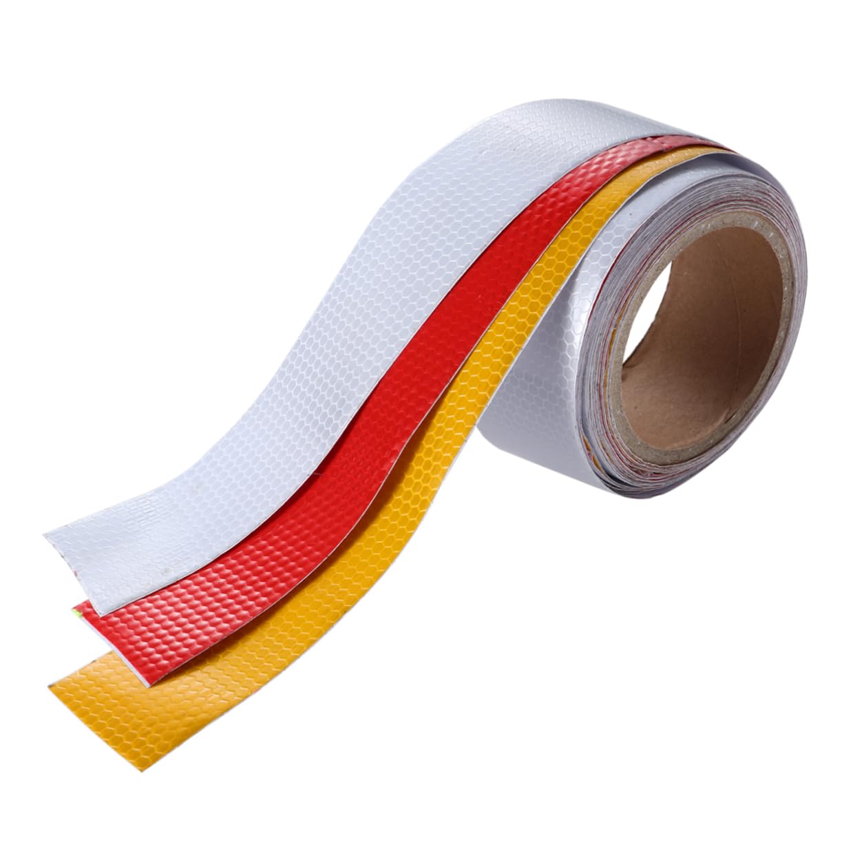 NAMOARLY 3rolls Reflective Caution Tape Self-Adhesive Safety Marking for Construction and Areas Weatherproof Barrier Tape for Enhanced Visibility