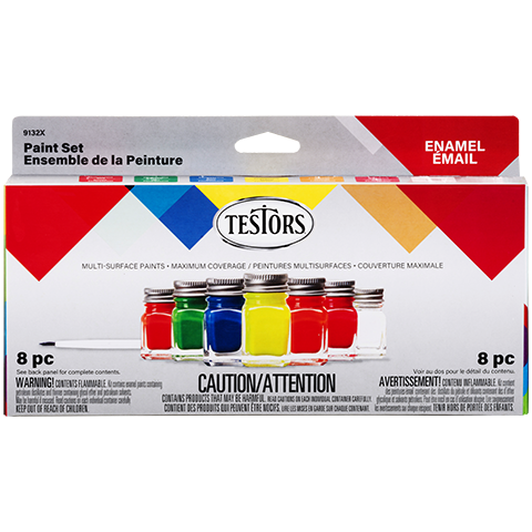 Testors Fluorescent Enamel Paint Set 9132X