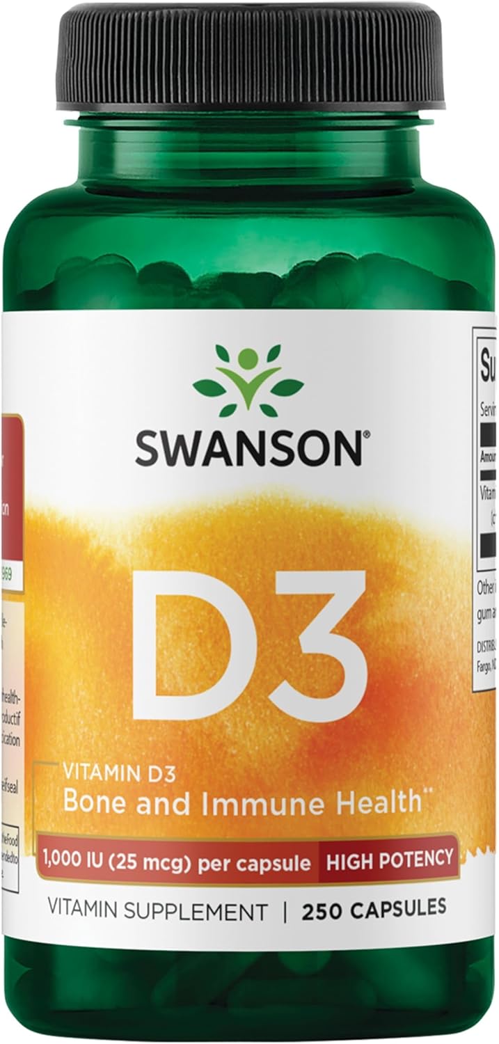 Vitamin D3 1,000 IU (250 Softgels)