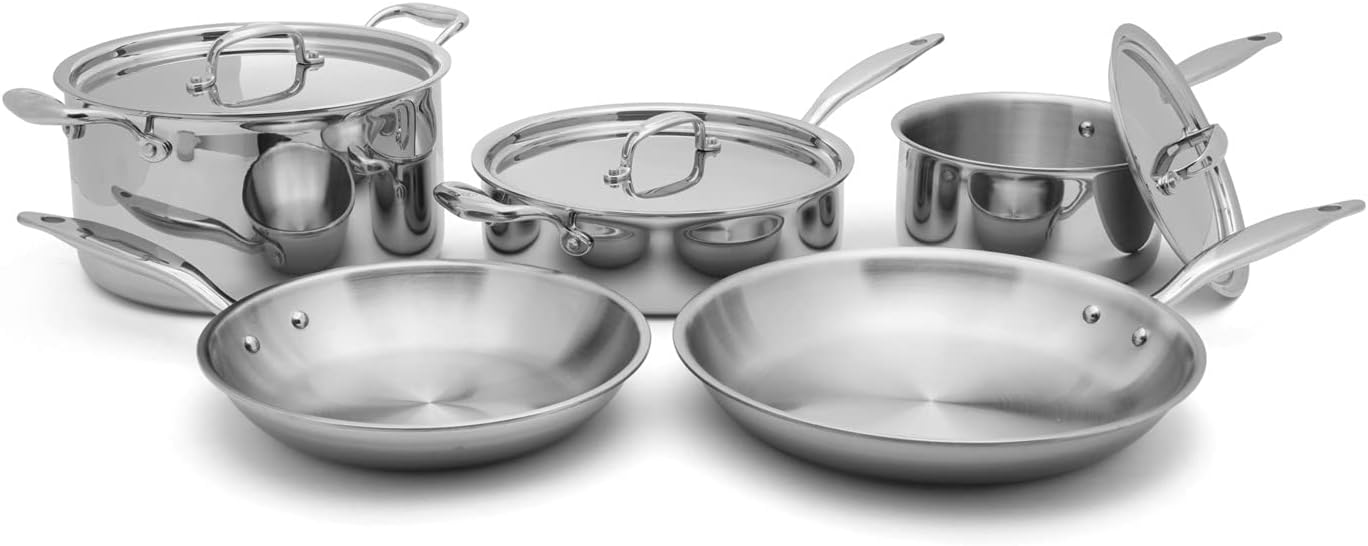 Heritage Steel Titanium 316Ti 8 Piece Core Cookware Set