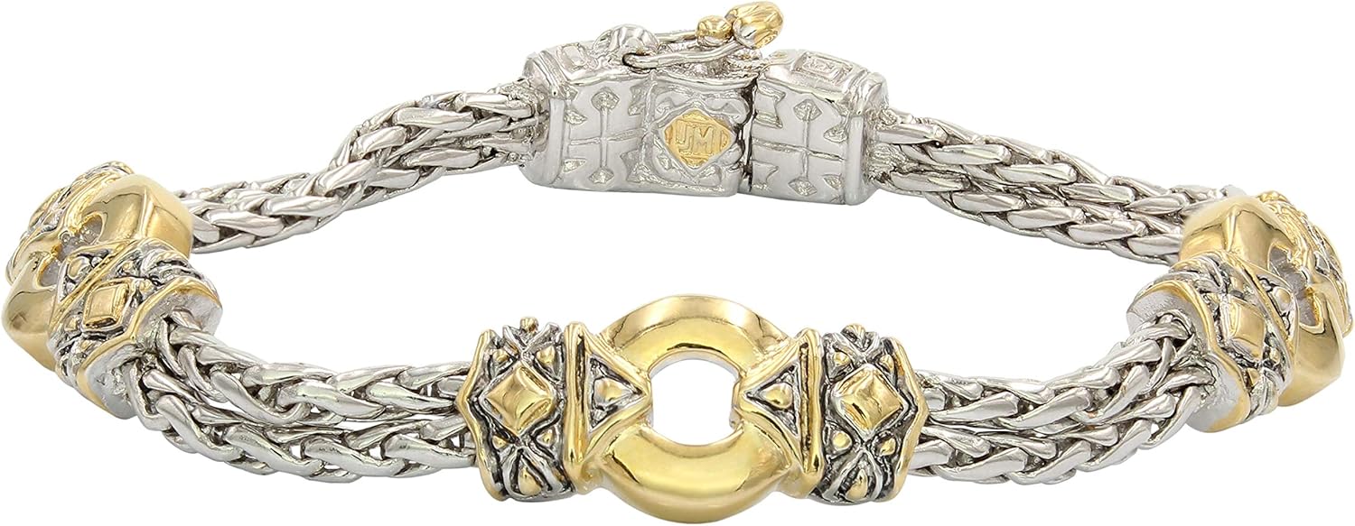 Antiqua Collection Two-Tone Circle Bracelet