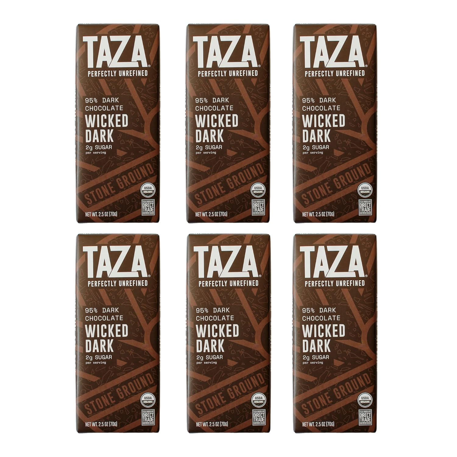 Taza Organic Amaze Bar 95% Stone Ground, Wicked Dark