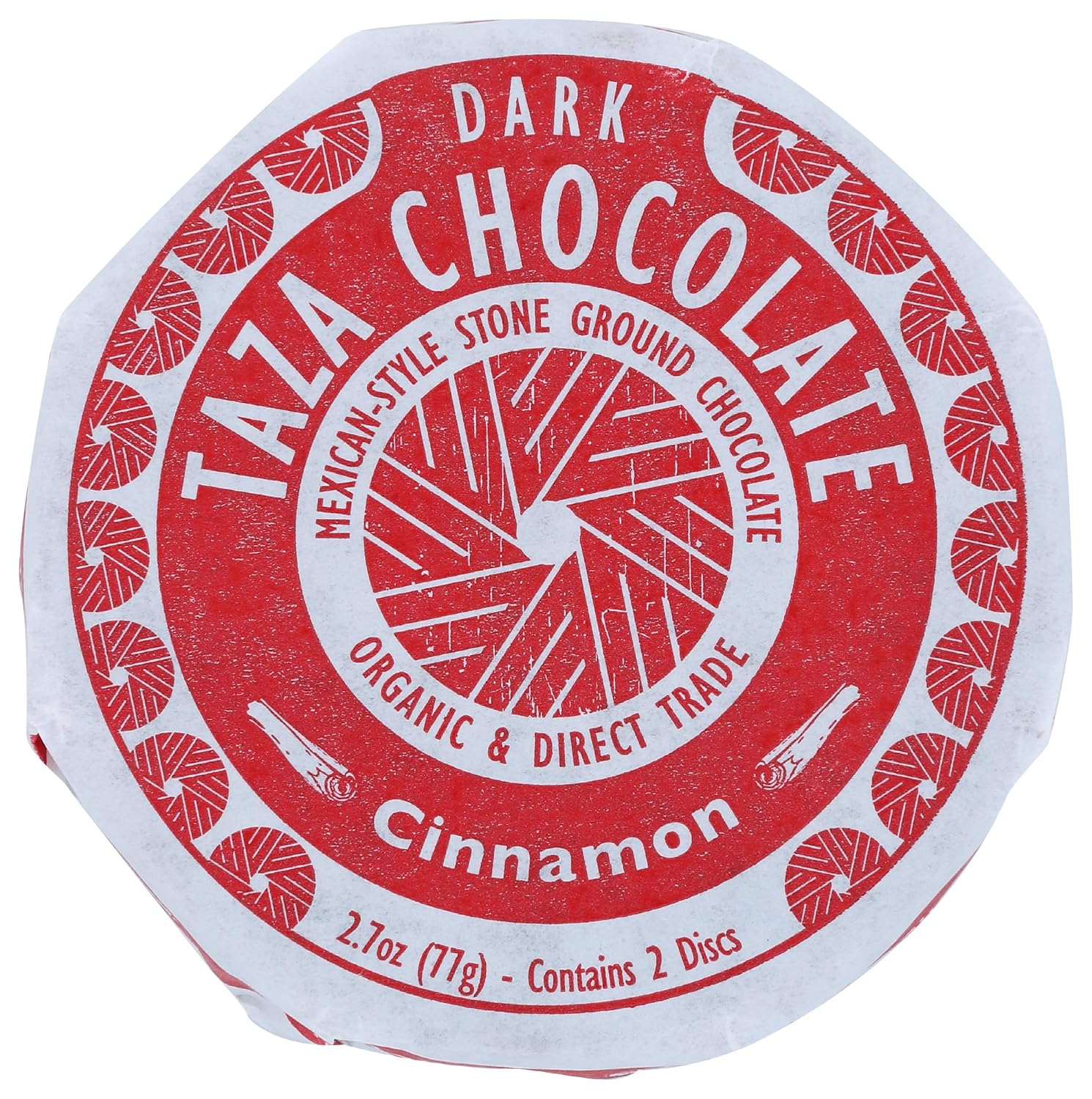 Taza Organic Mexicano Disc 50% Dark Chocolate, Cinnamon