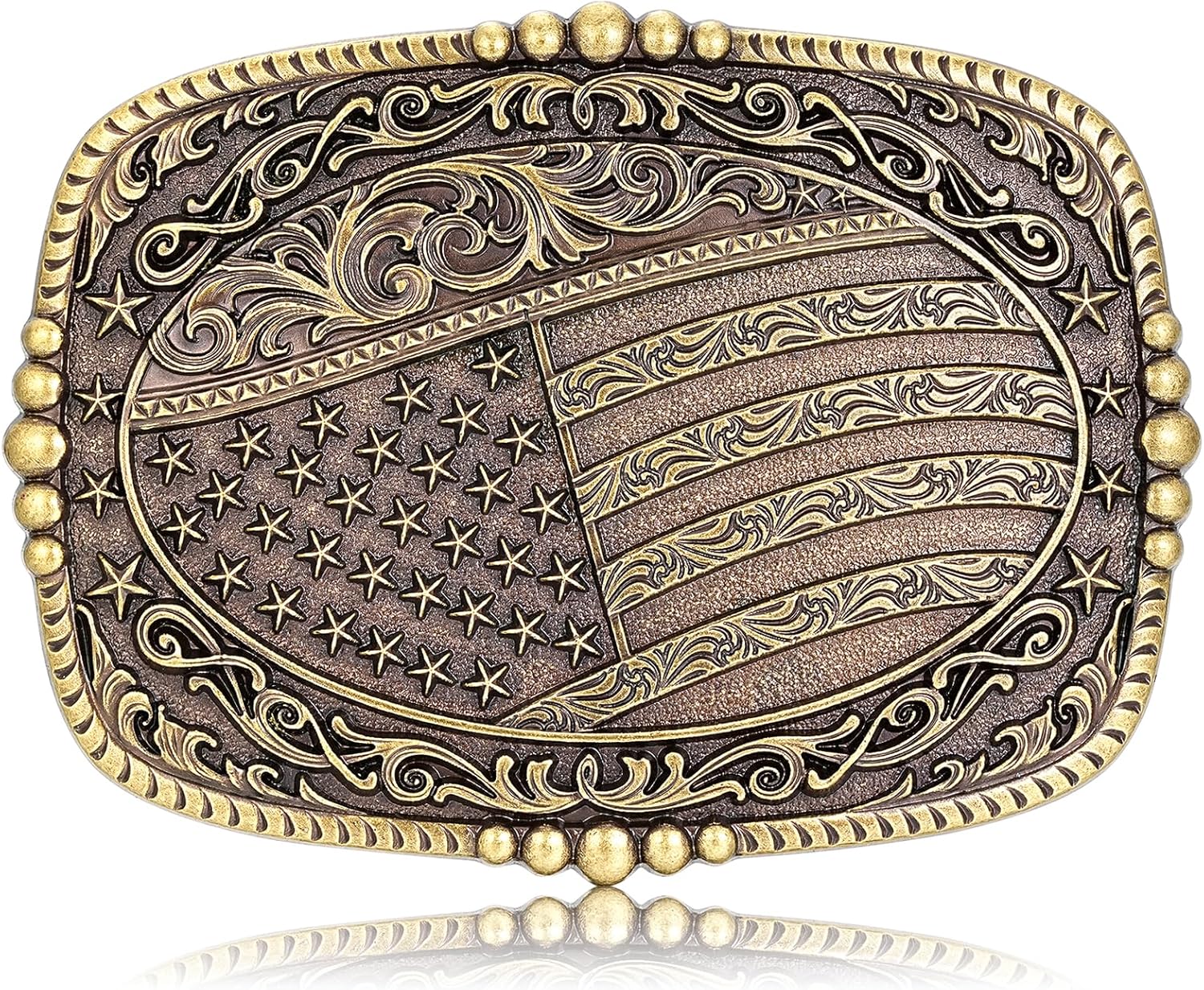 Westscorpbk Western Belt Buckle American Flag Cowboy Belt Buckles for Men