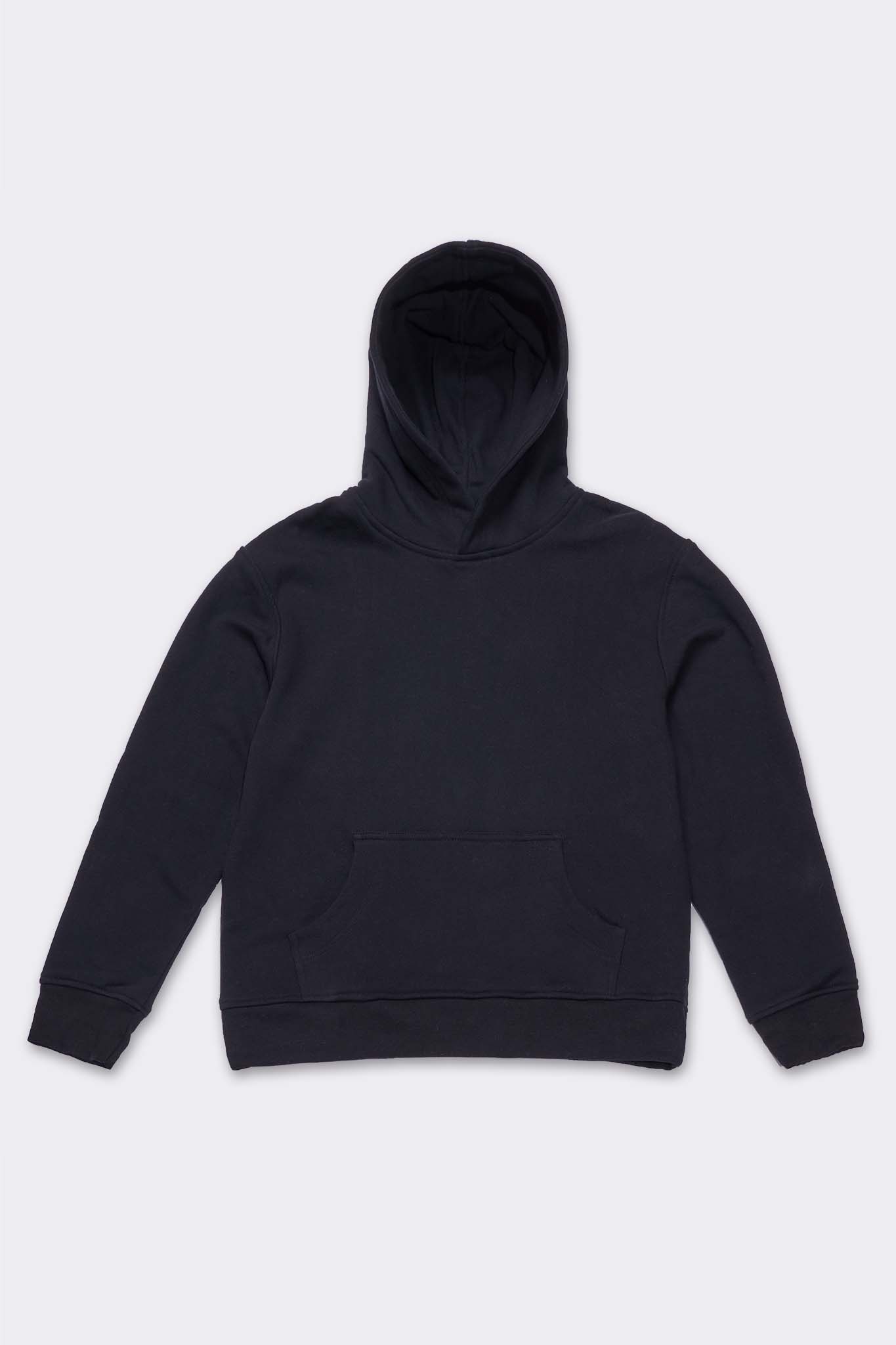 Men's Organic Heavyweight Hoodie Sweatshirt in Black