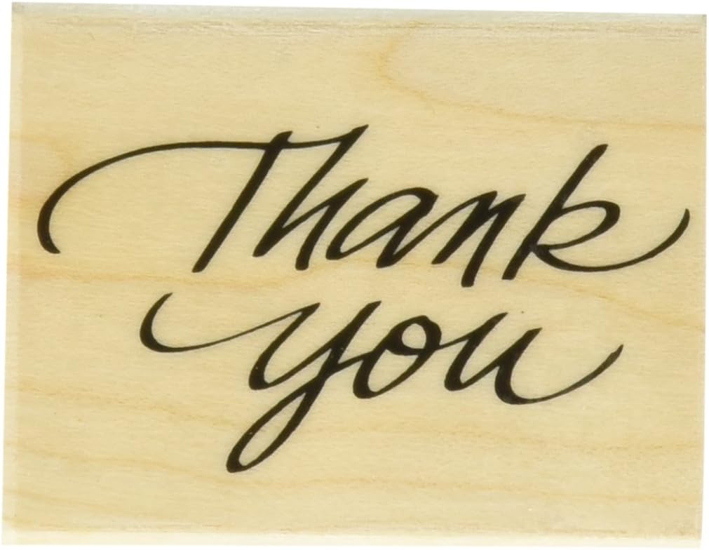D337 Thank You Woodblock Stamp