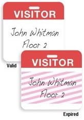 Generic Self Expiring Visitor Temp Badges (P/N 02014)