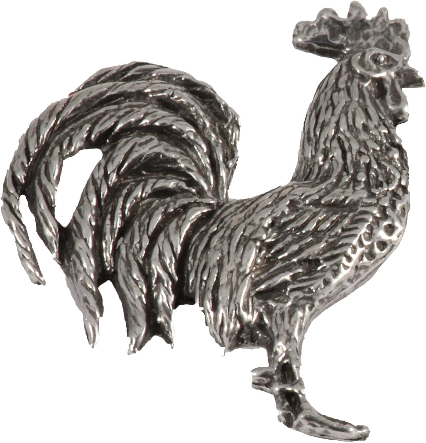 Rooster Pin, Pewter
