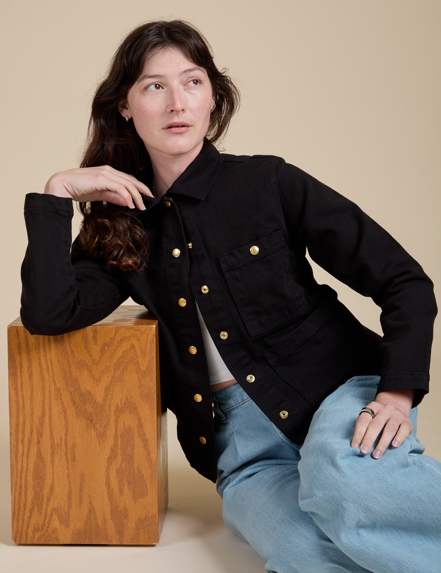 Denim Work Jacket - Basic Black