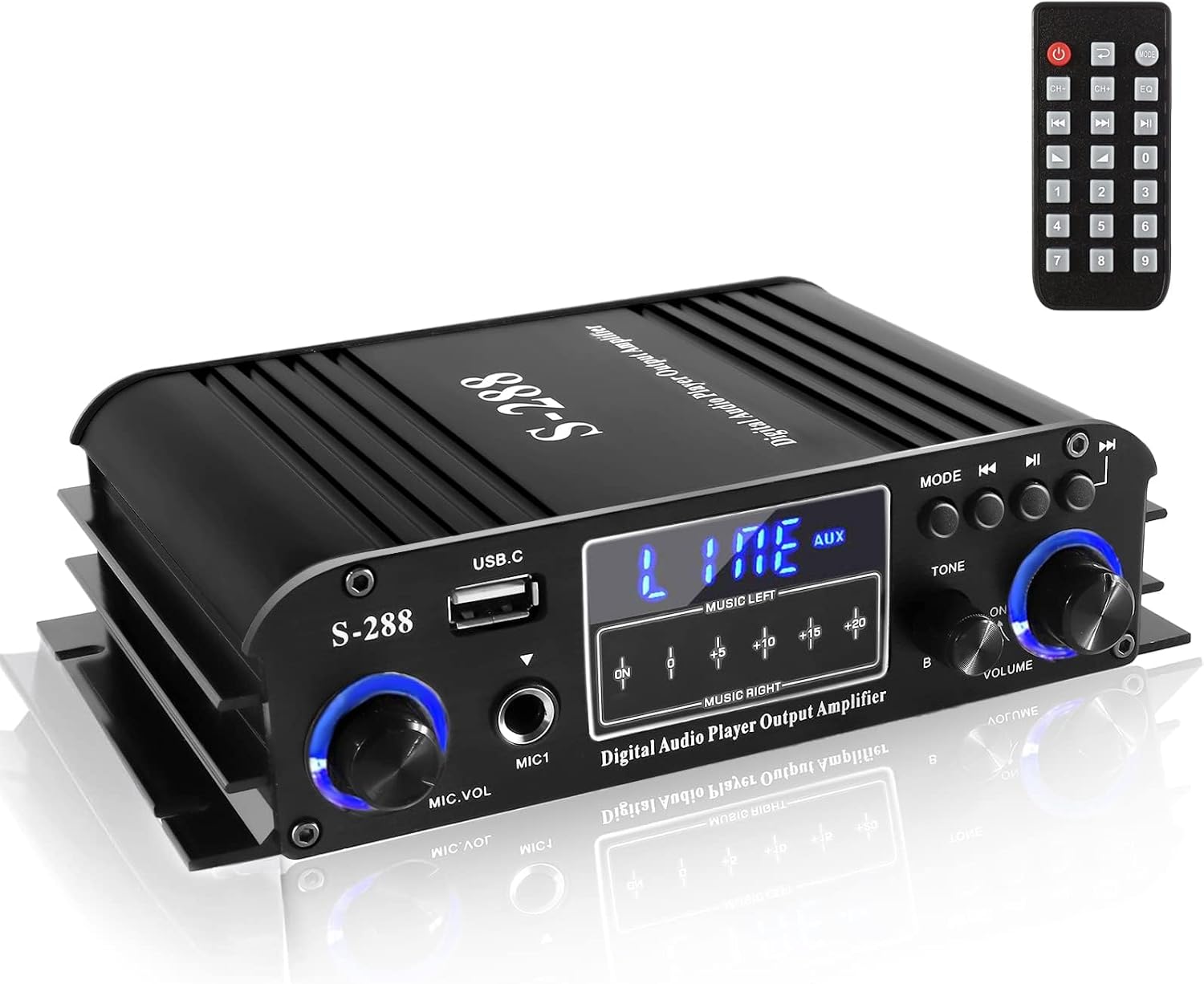 Romicta 4 Channel Bluetooth 5.0 Stereo Amplifier