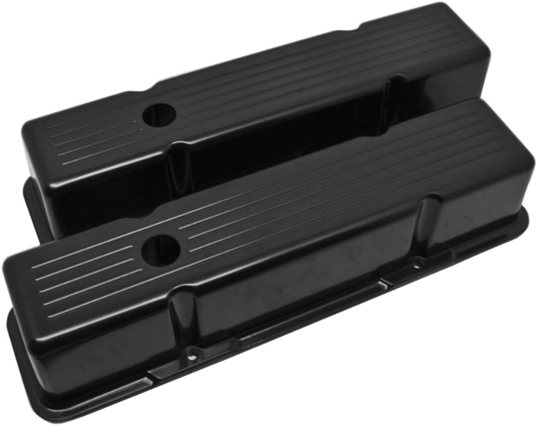 Cobra-Tek Tall Black Aluminum Stainless Steel Valve Covers