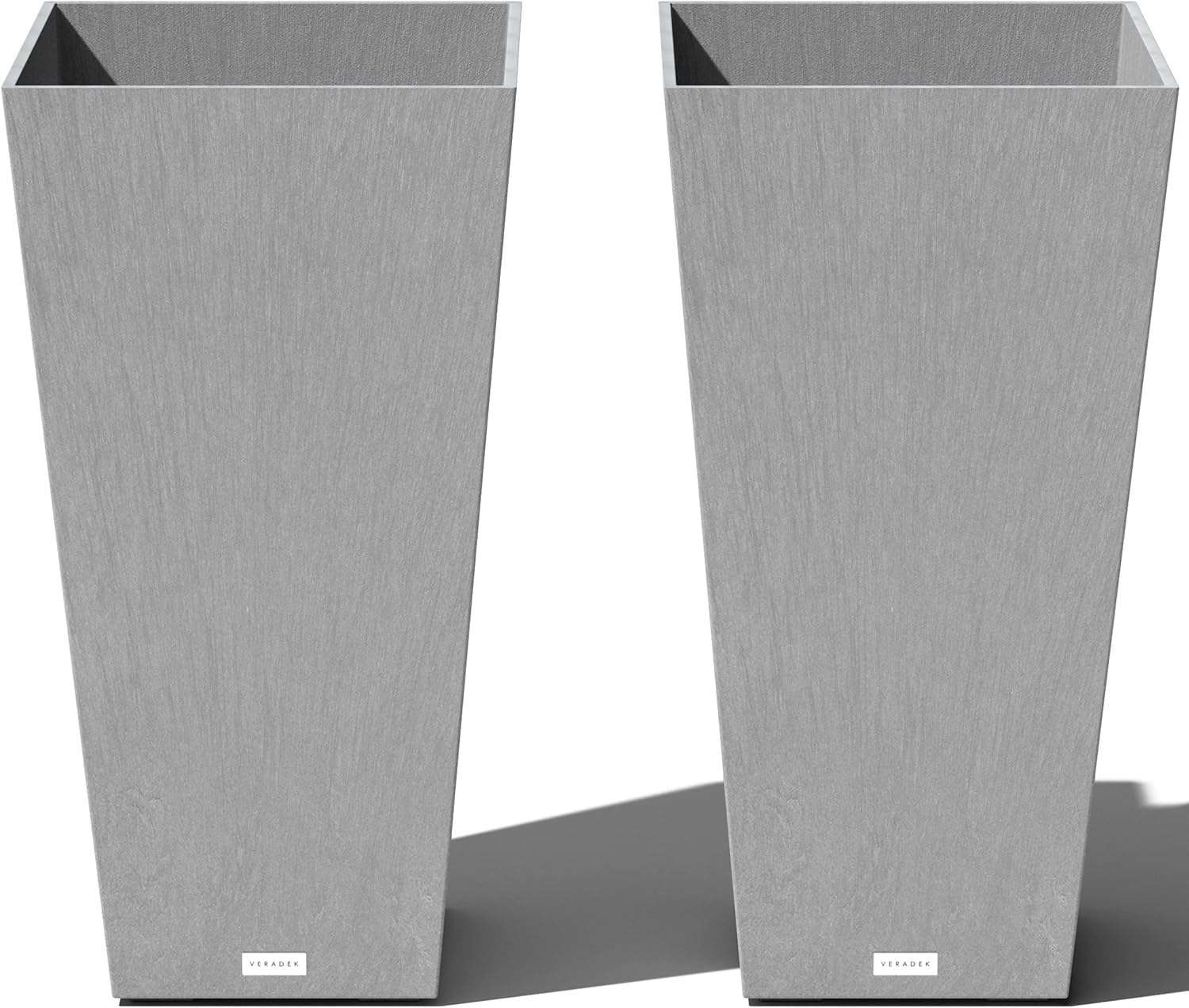 Veradek V-Resin Indoor/Outdoor Taper Planter, Set of 2 (30 inch)