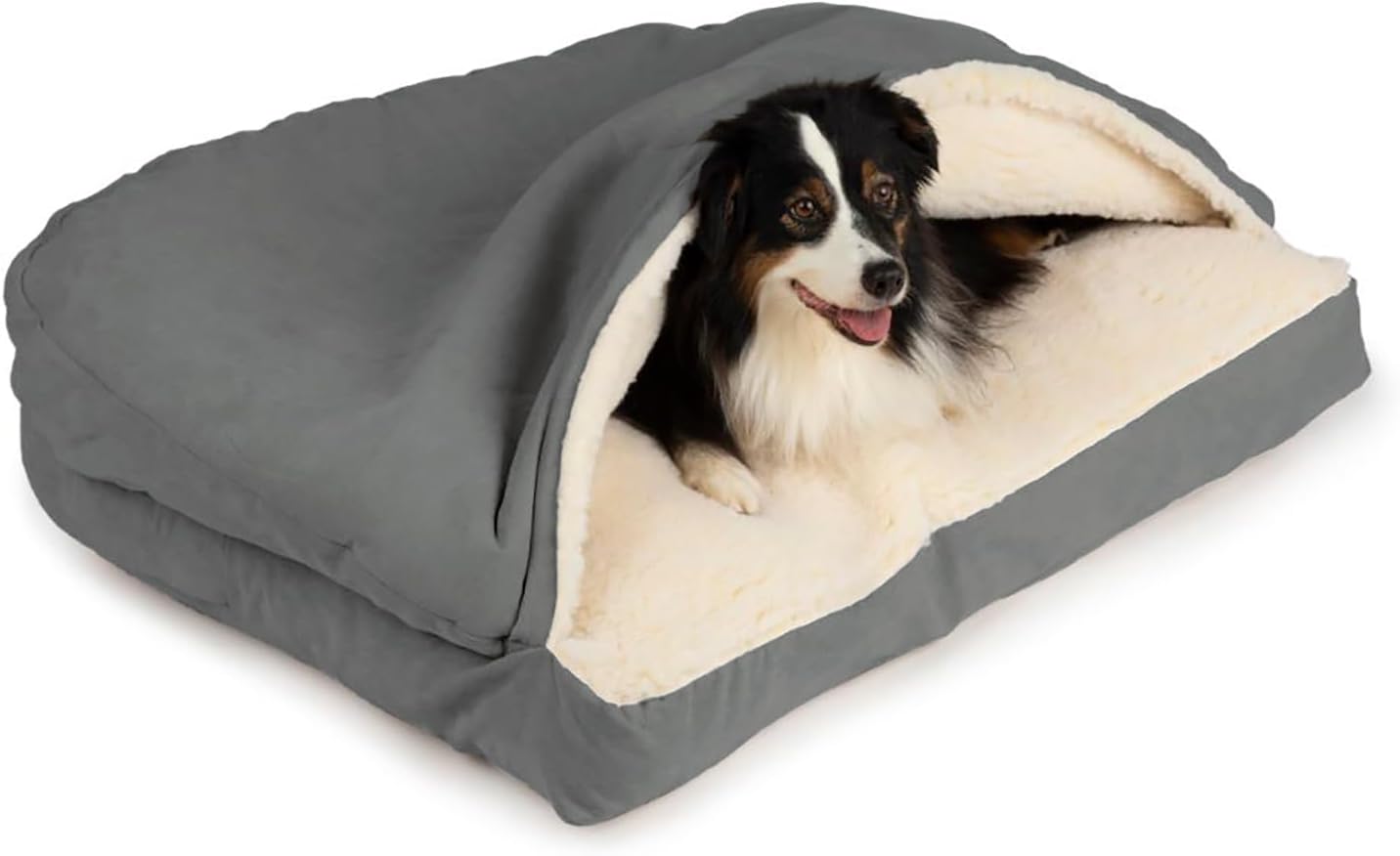Snoozer Rectangle Cozy Cave Dog Bed — Small, Anthracite