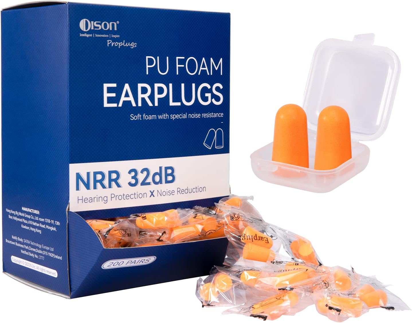 GOL-SIV 200 Pairs Foam Ear Plugs