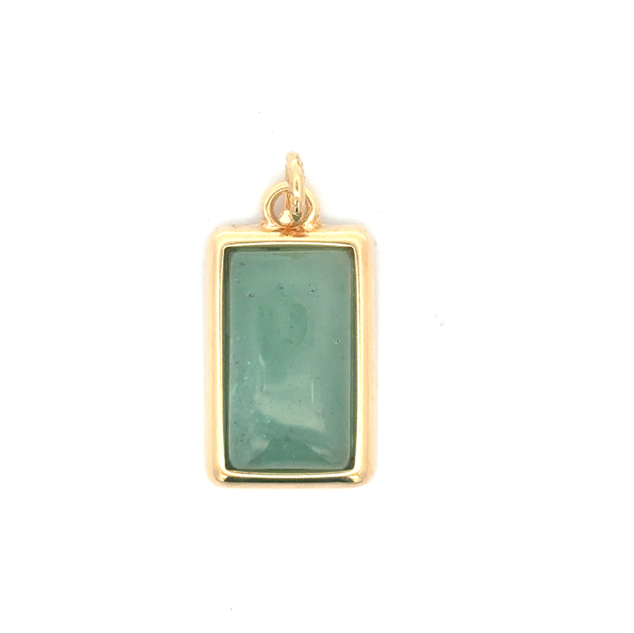 Green Quartz Pendant in 18K Gold Fill
